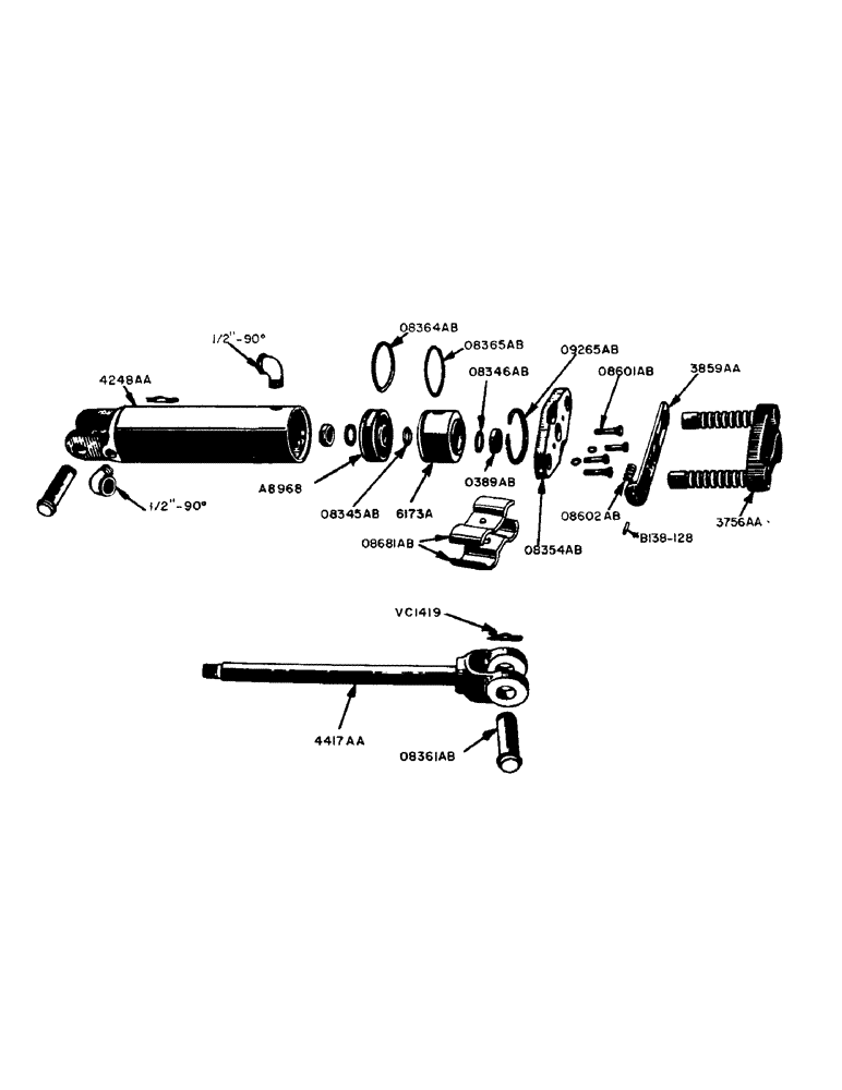 Схема запчастей Case IH 940 - (2-116) - HYDRAULIC CONTROL UNIT, PORTABLE CYLINDER (4" X 8") (08) - HYDRAULICS