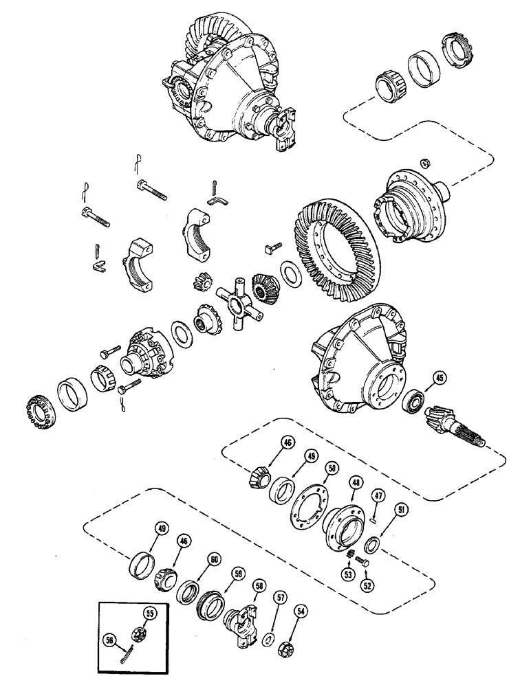 Схема запчастей Case IH 2470 - (248) - REAR AXLE DIFFERENTIAL CARRIER ASSEMBLY, CONTD (06) - POWER TRAIN