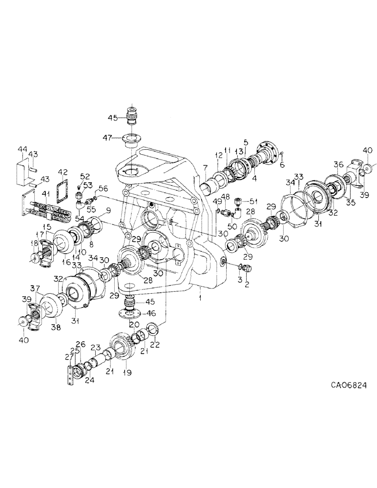 Схема запчастей Case IH 3788 - (07-13) - DRIVE TRAIN, TRANSFER CASE (04) - Drive Train