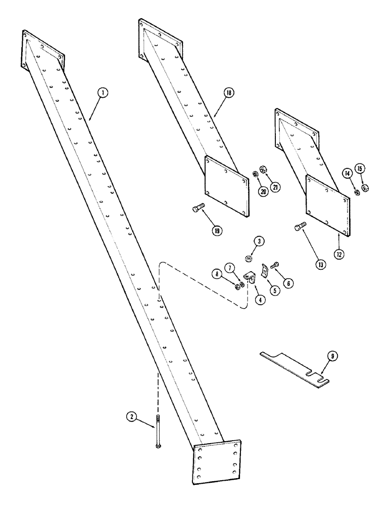 Схема запчастей Case IH 700-SERIES - (12) - BEAM, SPRING AUTOMATIC RESET 
