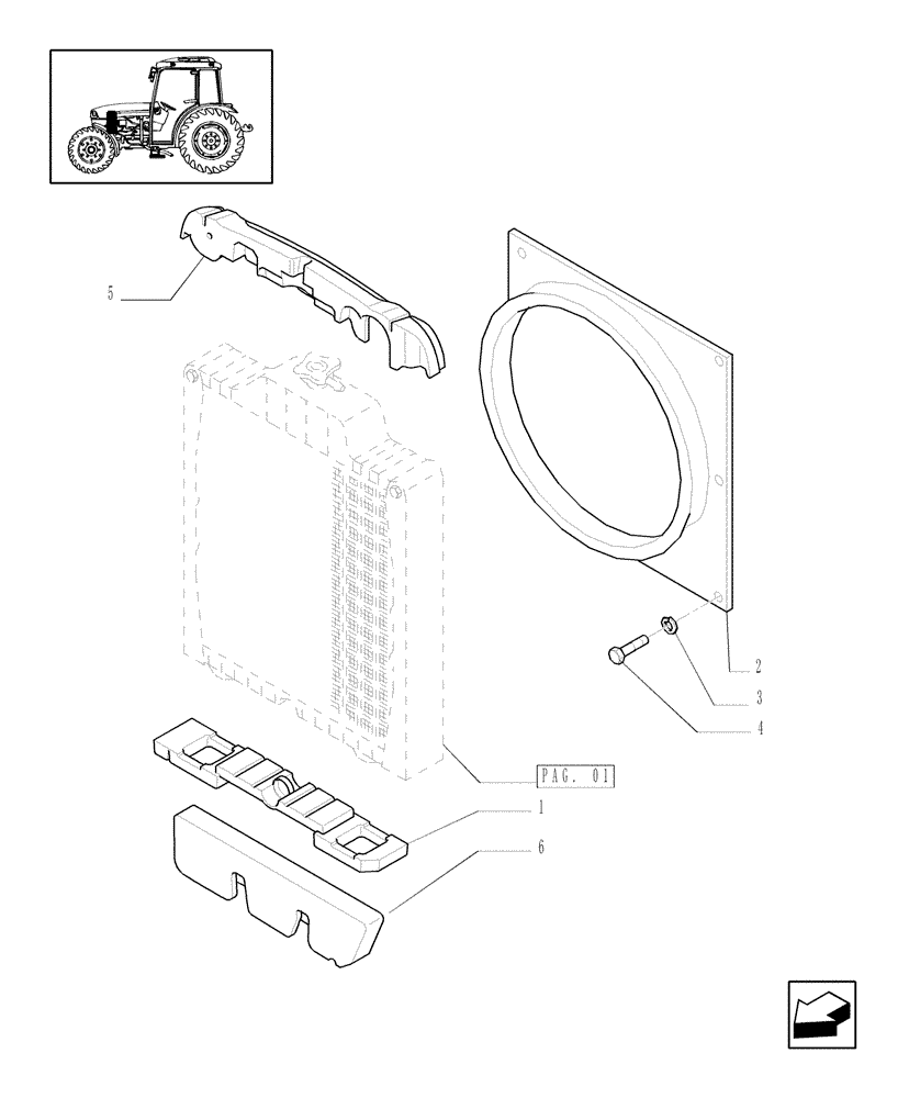 Схема запчастей Case IH JX1095C - (1.17.0[02]) - RADIATOR & RELATED PARTS (02) - ENGINE EQUIPMENT