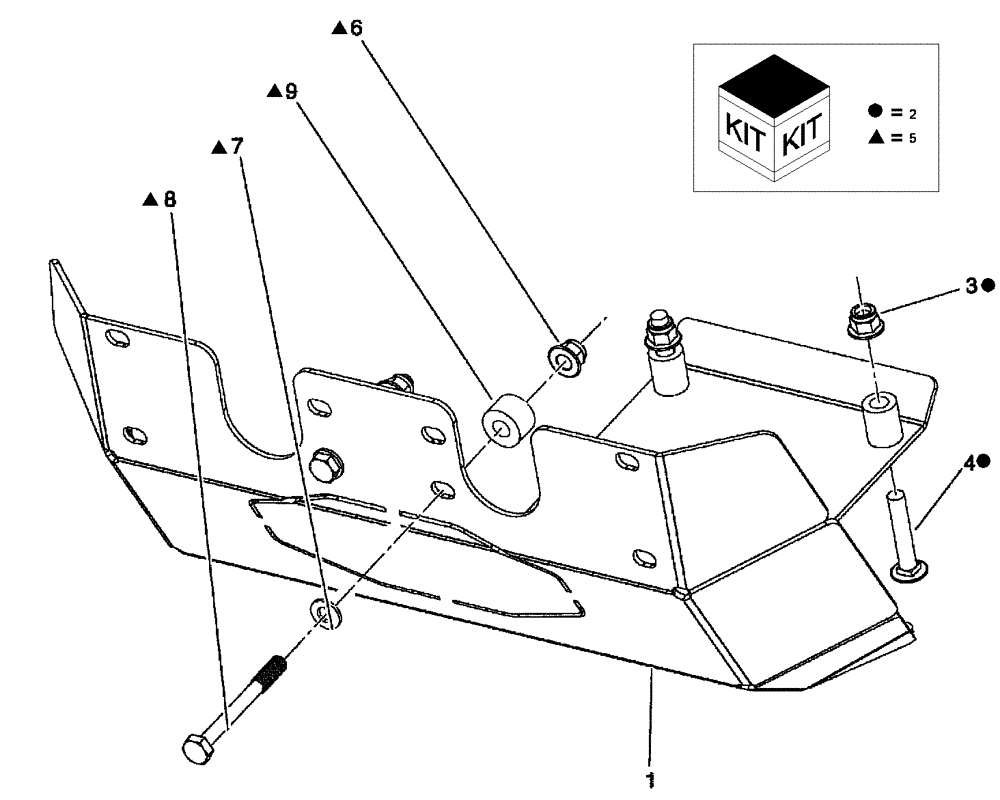 Схема запчастей Case IH SCOUT XL - (90.118.01[02]) - STEEL SKID PLATE (90) - PLATFORM, CAB, BODYWORK AND DECALS