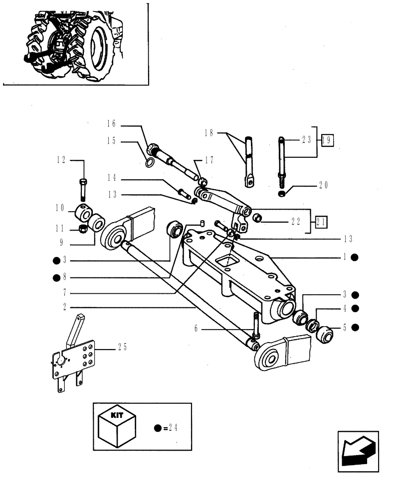Схема запчастей Case IH JX75 - (1.89.6[03]) - IMPLEMENT ATTACHMENT DEVICE - STABILIZER BAR (09) - IMPLEMENT LIFT