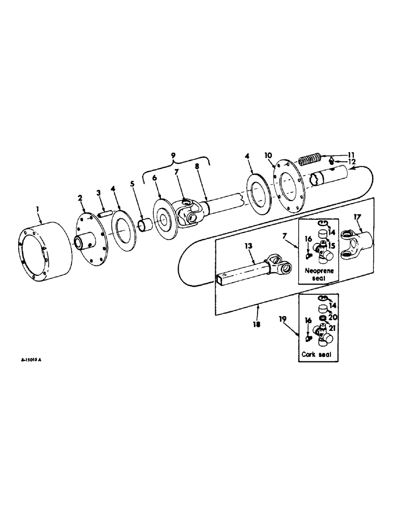 Схема запчастей Case IH 414 - (155) - FAN DRIVE SHAFT, ROCKWELL STANDARD, 416CH501H THROUGH 1199K, 422CH501H THROUGH 2039K (74) - CLEANING