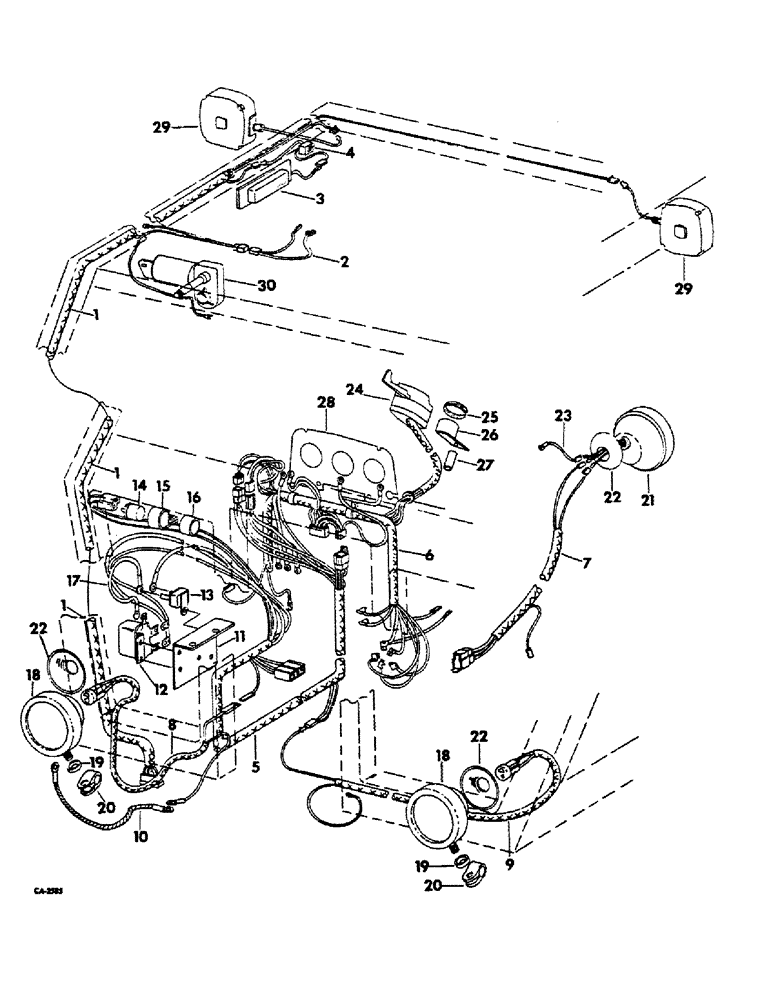 Схема запчастей Case IH 766 - (08-36) - ELECTRICAL, CUSTOM TRACTOR CAB WIRING (06) - ELECTRICAL