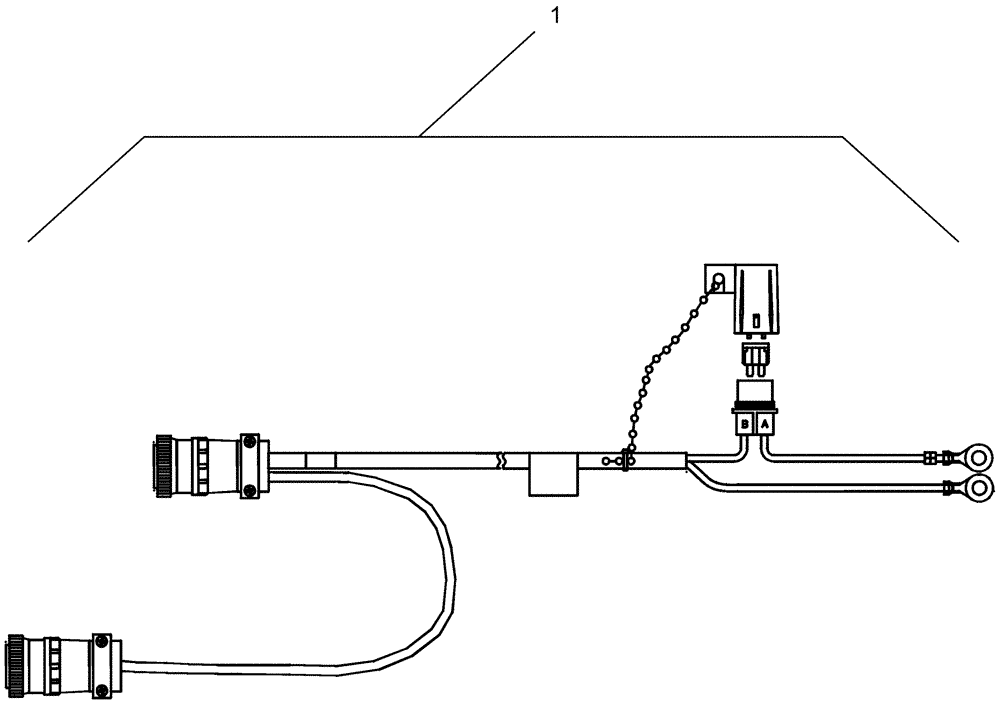 Схема запчастей Case IH 1250 - (55.100.21) - ELECTRICAL - HARNESS 87483300 - POWER, FOLD BOX (55) - ELECTRICAL SYSTEMS