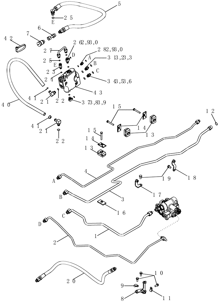 Схема запчастей Case IH MX215 - (07-09) - TRAILER BRAKES - HYDRAULIC - BSN Z7RZ01521 (07) - BRAKES