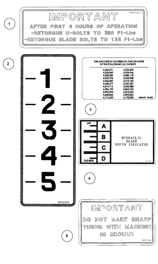 Схема запчастей Case IH 6750 - (90.108.01.01) - OPERATING DECALS (09) - CHASSIS/ATTACHMENTS