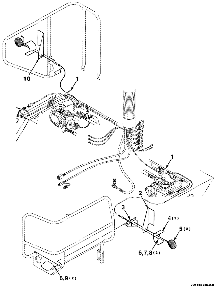 Схема запчастей Case IH 8880HP - (04-042) - FLASHER LIGHT ASSEMBLIES (8880HP) (55) - ELECTRICAL SYSTEMS