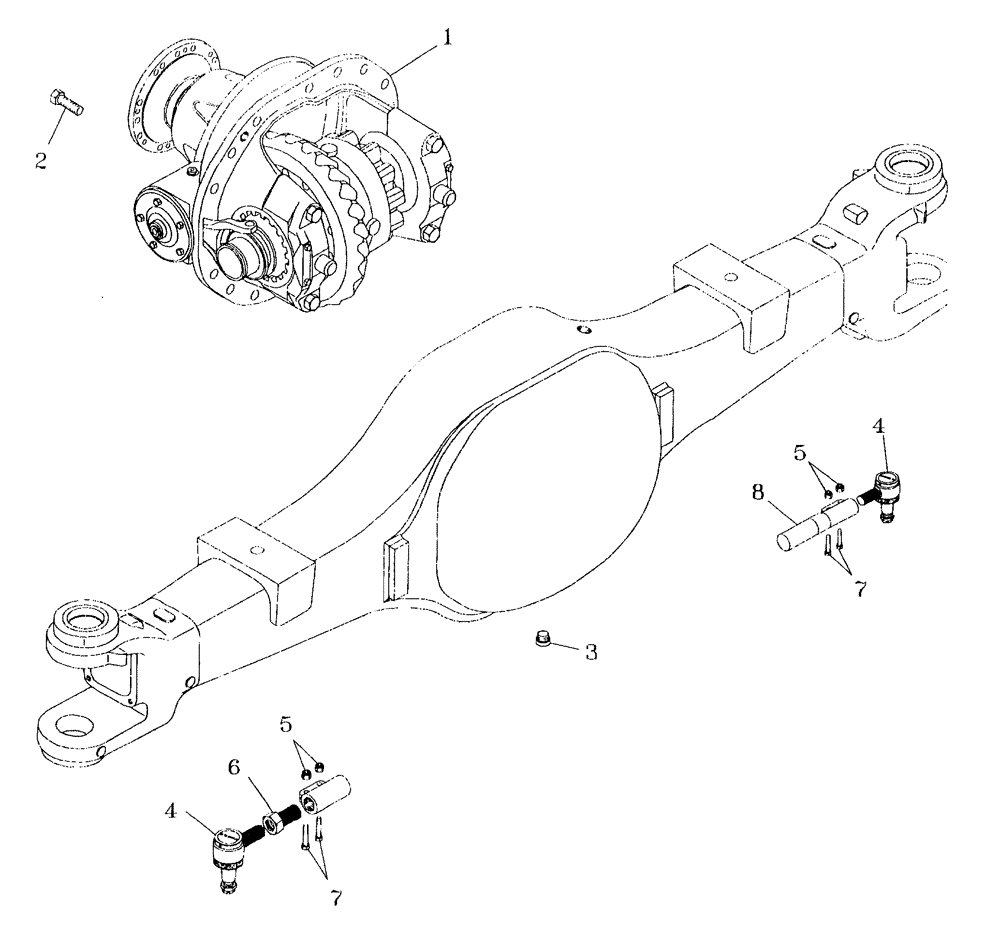 Схема запчастей Case IH AUSTOFT - (A02[01]) - FRONT AXLE Mainframe & Functioning Components
