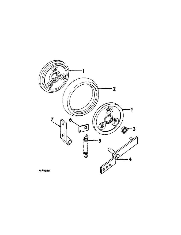 Схема запчастей Case IH 686 - (F-19) - SEED FIRMING WHEEL 