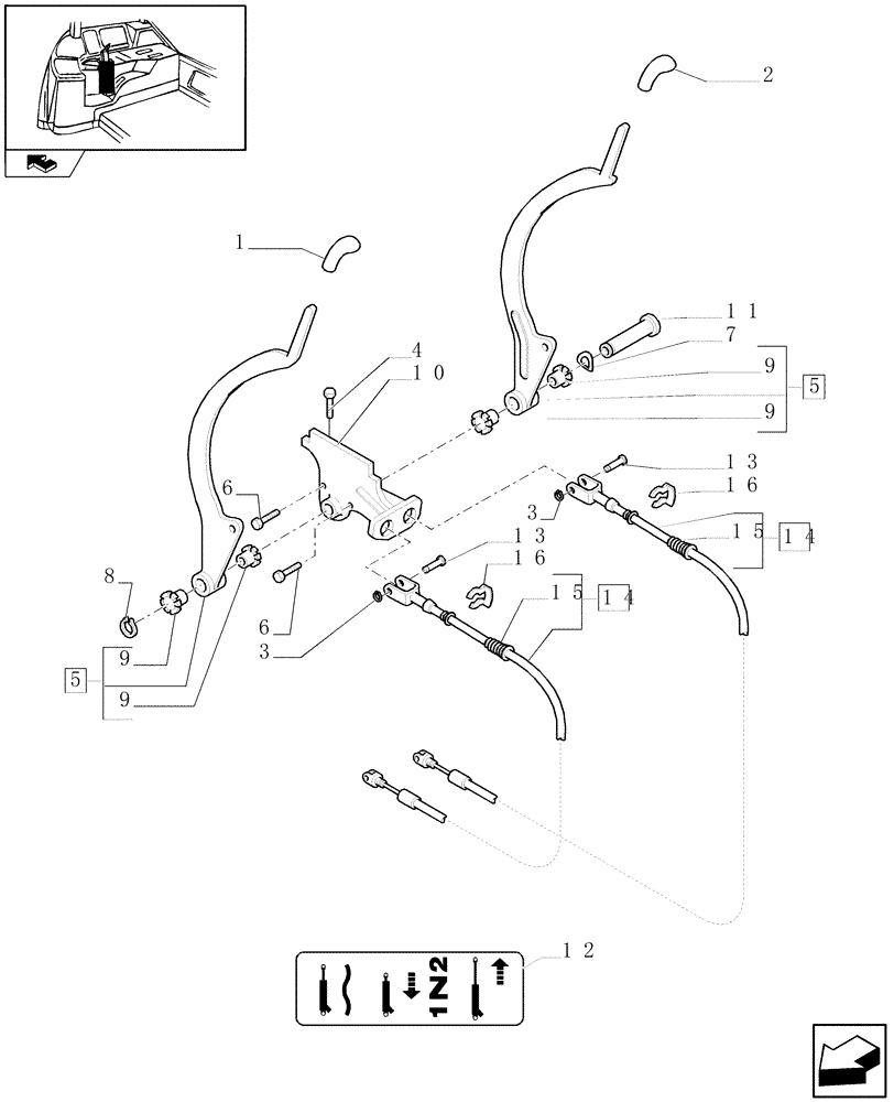 Схема запчастей Case IH PUMA 125 - (1.96.2) - CONTROL VALVE CONTROL (10) - OPERATORS PLATFORM/CAB