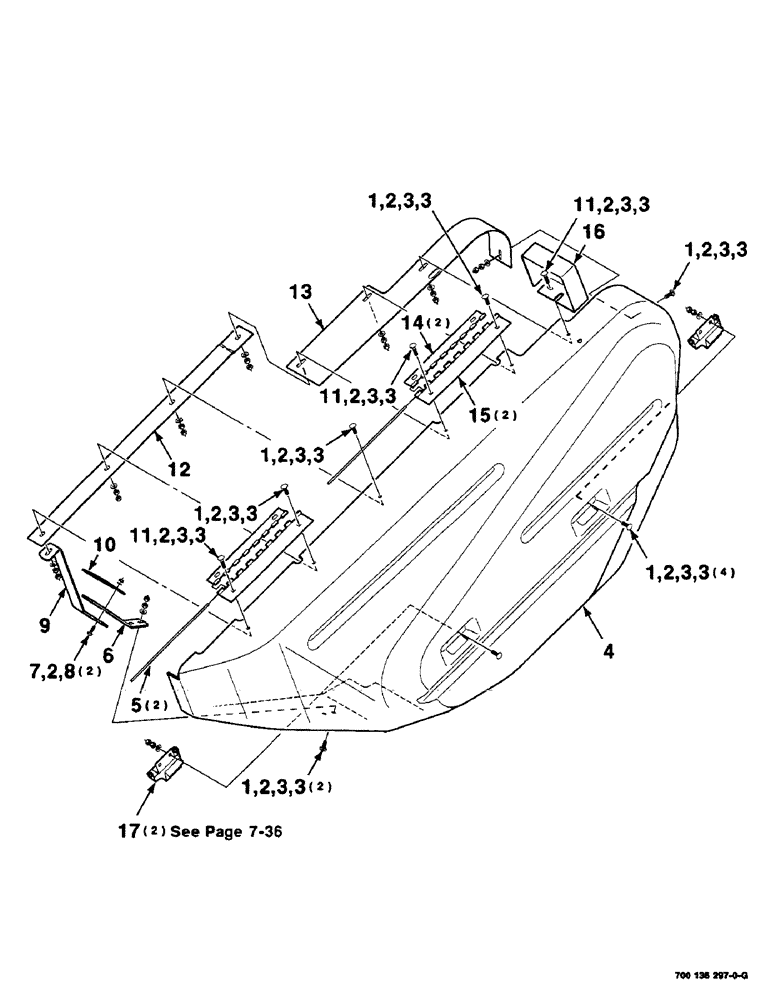 Схема запчастей Case IH SC414 - (7-32) - SHIELD ASSEMBLY (LEFT) (09) - CHASSIS