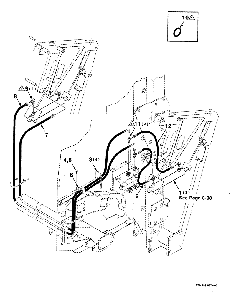 Схема запчастей Case IH RS561A - (8-036) - KICKER HYDRAULIC ASSEMBLY (07) - HYDRAULICS