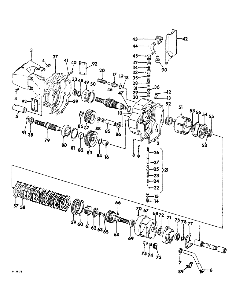 Схема запчастей Case IH 806 - (B-21) - POWER TRAIN, INDEPENDENT POWER TAKE-OFF, DUAL SPEED (03) - POWER TRAIN