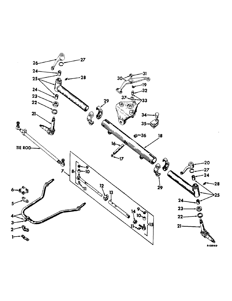 Схема запчастей Case IH 806 - (J-19) - STEERING MECHANISM, ADJUSTABLE WIDE TREAD FRONT AXLE AND CONNECTIONS, INTERNATIONAL TRACTORS Steering Mechanism