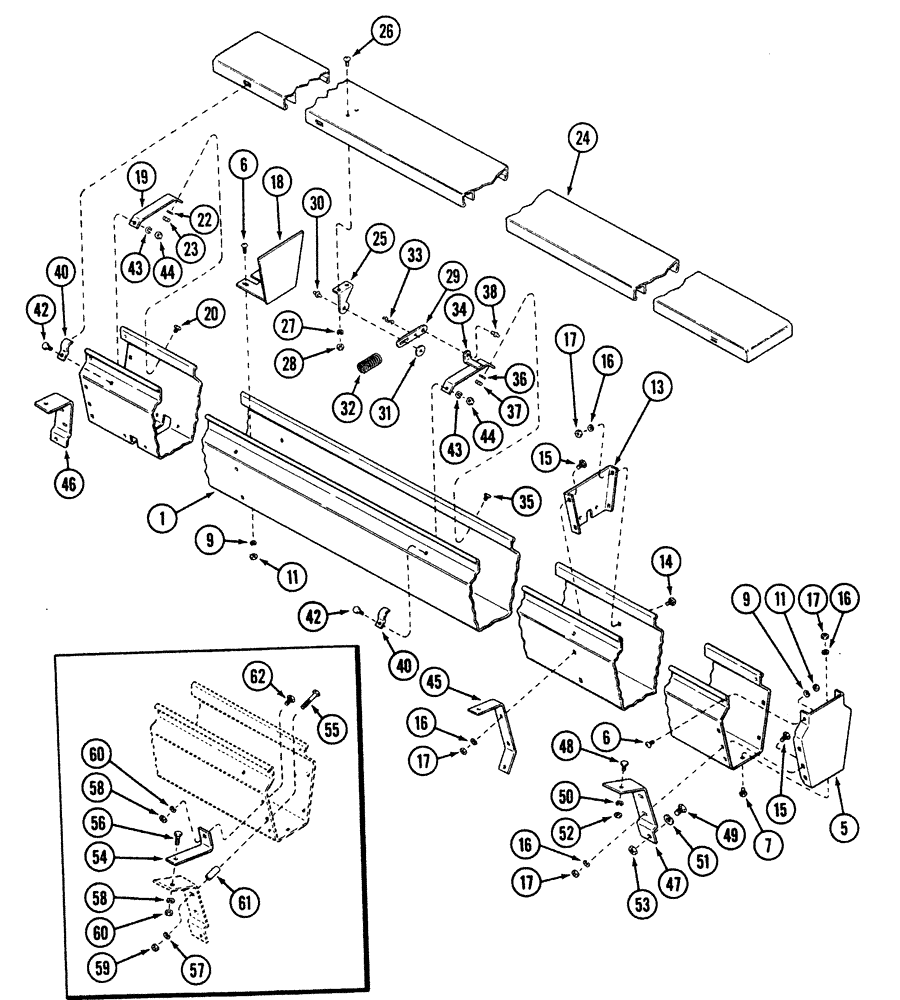Схема запчастей Case IH 5300 - (9-094) - GRASS SEED ATTACHMENT, HIGH FRONT MOUNTED HOPPER (09) - CHASSIS