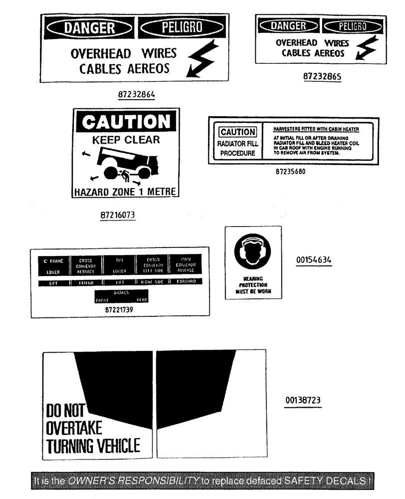 Схема запчастей Case IH AUSTOFT - (C06-01) - SAFETY DECALS Engine & Engine Attachments