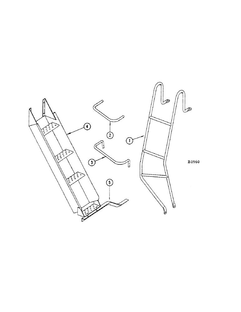Схема запчастей Case IH 1010 - (210[A]) - REAR LADDER, OPERATORS PLATFORM (90) - PLATFORM, CAB, BODYWORK AND DECALS