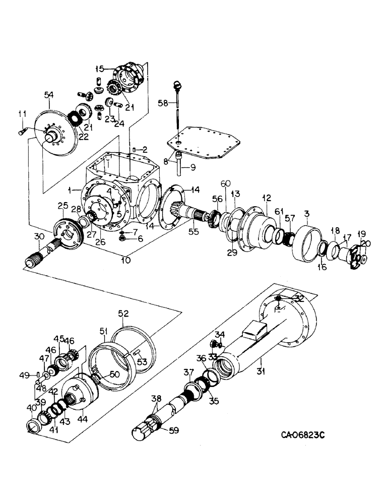 Схема запчастей Case IH 6788 - (07-24) - DRIVE TRAIN, FRONT AXLE ATTACHMENT (04) - Drive Train