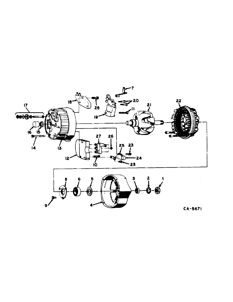 Схема запчастей Case IH 1420 - (08-09) - ELECTRICAL, ALTERNATOR GENERATOR, WITH INTEGRAL SOLID STATE VOLTAGE REGULATOR (06) - ELECTRICAL