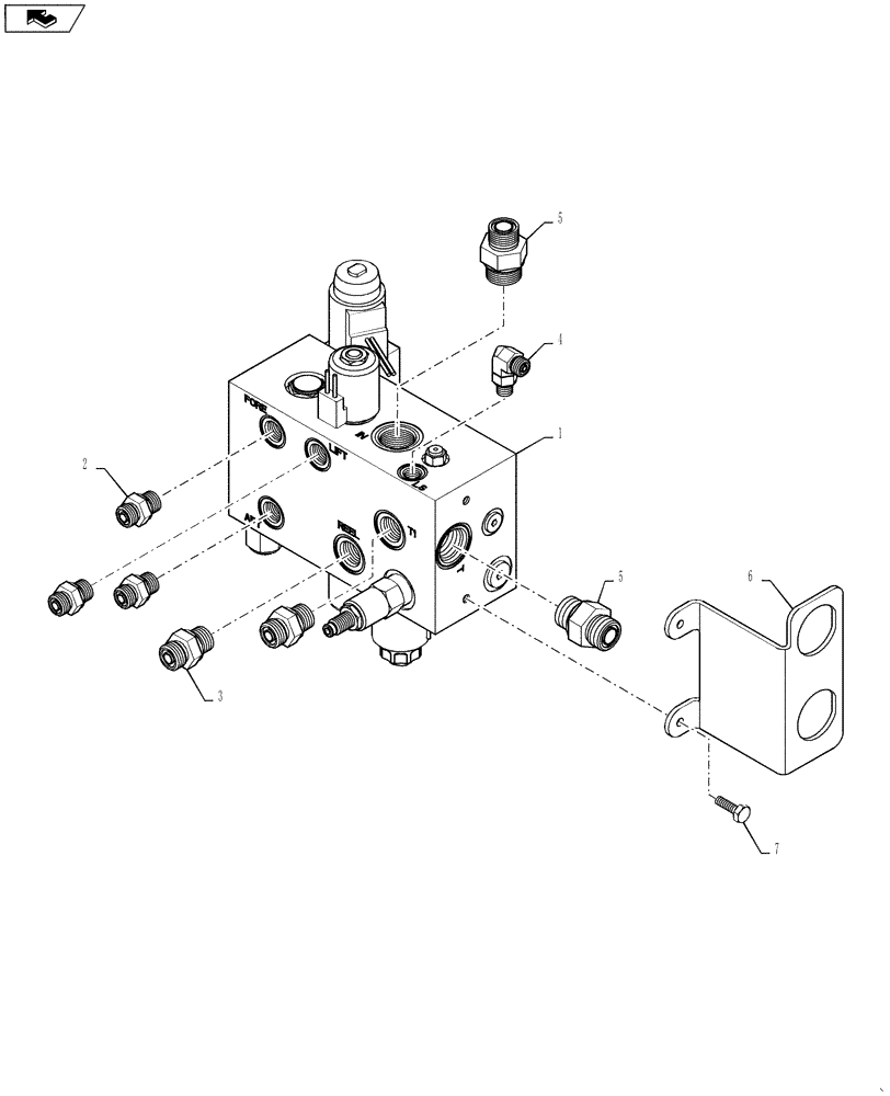 Схема запчастей Case IH 9230 - (35.480.06) - VALVE, FEEDER STACK, FIXED (35) - HYDRAULIC SYSTEMS