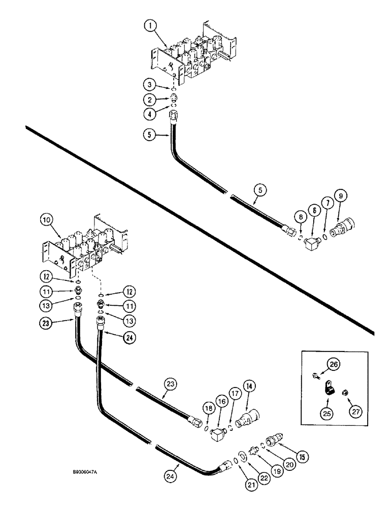 Схема запчастей Case IH 1666 - (8-60) - REEL LIFT SYSTEM, REEL FORE AND AFT SYSTEM (07) - HYDRAULICS