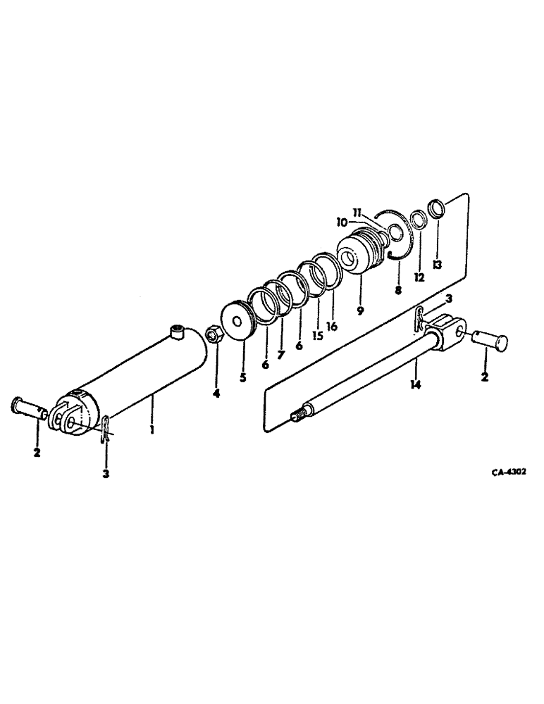 Схема запчастей Case IH 45 - (C-24) - REMOTE CONTROL HYD CYL RECOMMENDED HYD FOR TRACS W/HYD SYSTEMS RATED UP TO 2500 PSI 