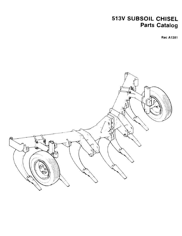Схема запчастей Case IH 513V - (01) - 513V SUBSOIL CHISEL 