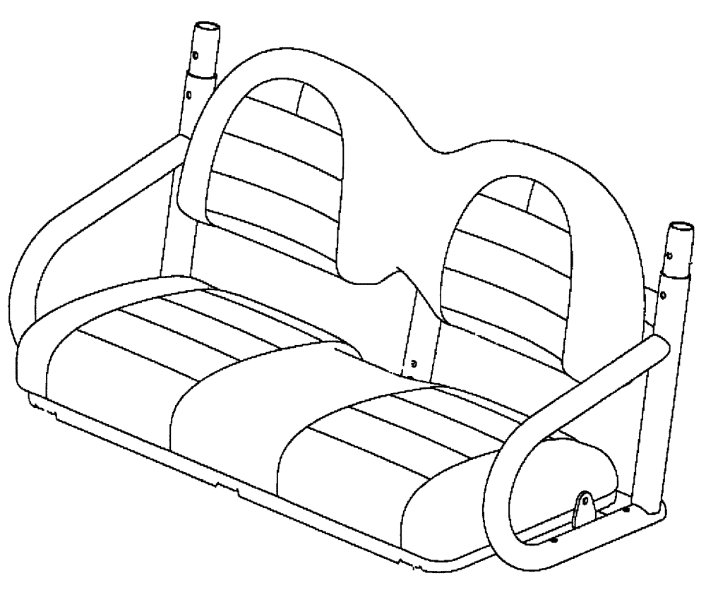 Схема запчастей Case IH SCOUT XL - (90.120.03) - REAR FACING SEAT WITH ROPS AND SEAT BELT (90) - PLATFORM, CAB, BODYWORK AND DECALS