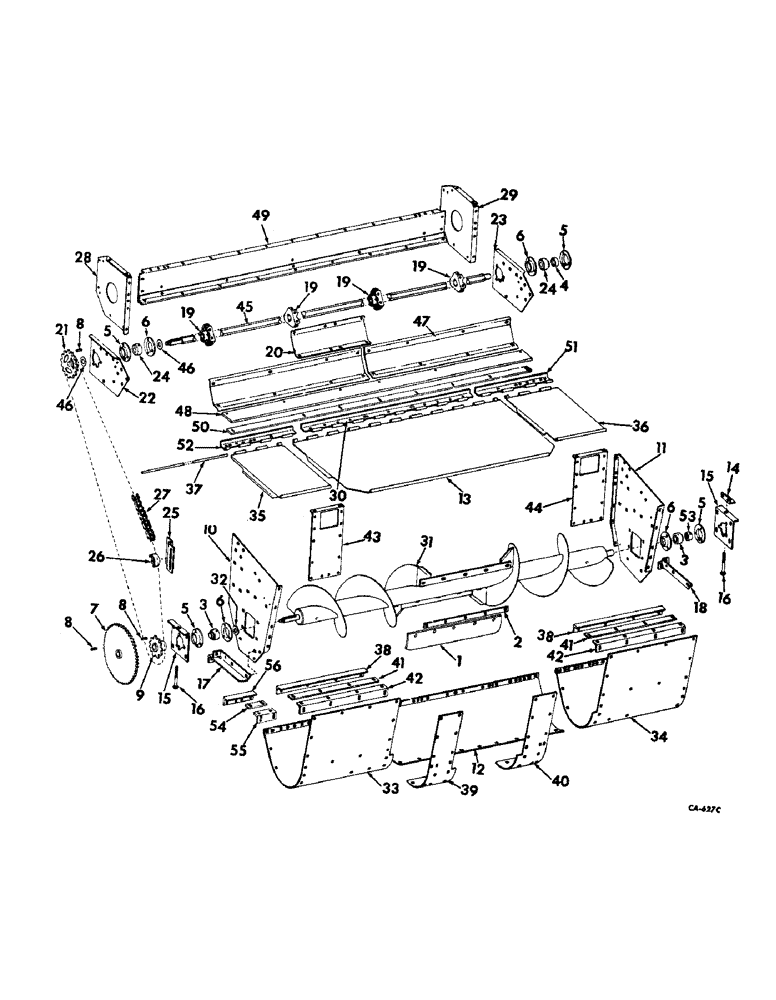Схема запчастей Case IH 733 - (L-07) - AUGER, BEATER & BEATER DRIVE, 733 S/N 575 & BELOW, 734 S/N 536 & BELOW (58) - ATTACHMENTS/HEADERS