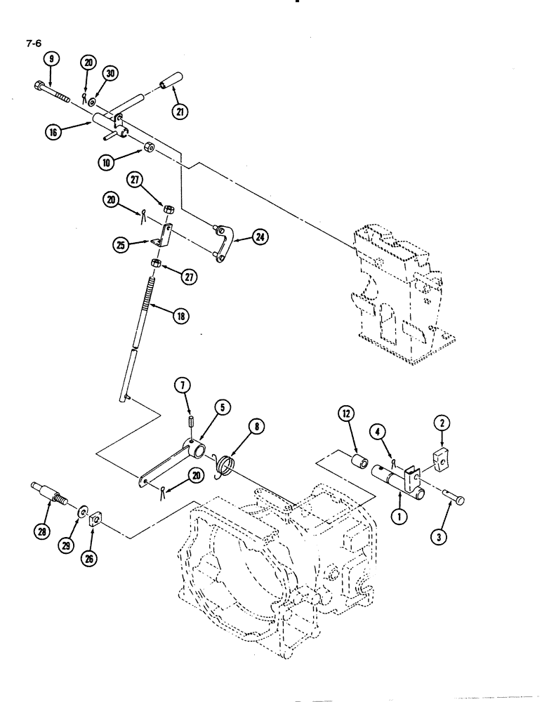 Схема запчастей Case IH 1130 - (7-06) - HYDROSTATIC BRAKE CONTROLS (07) - BRAKES