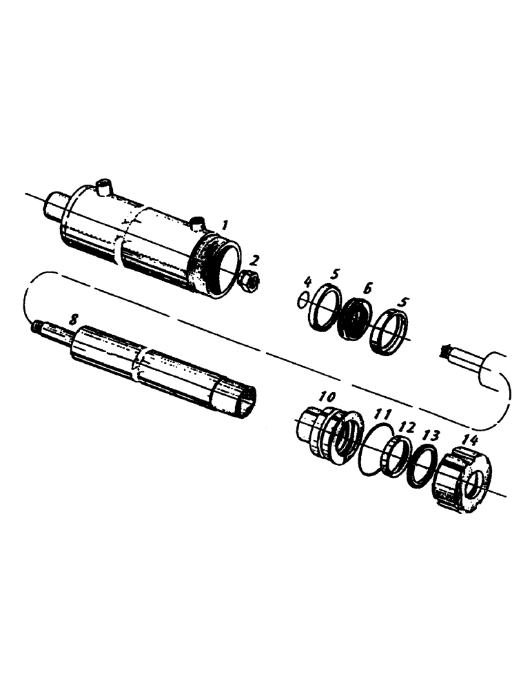 Схема запчастей Case IH 7000 - (B02-07) - HYDRAULIC CYLINDER, TRACK ADJUSTER, 7700 Hydraulic Components & Circuits
