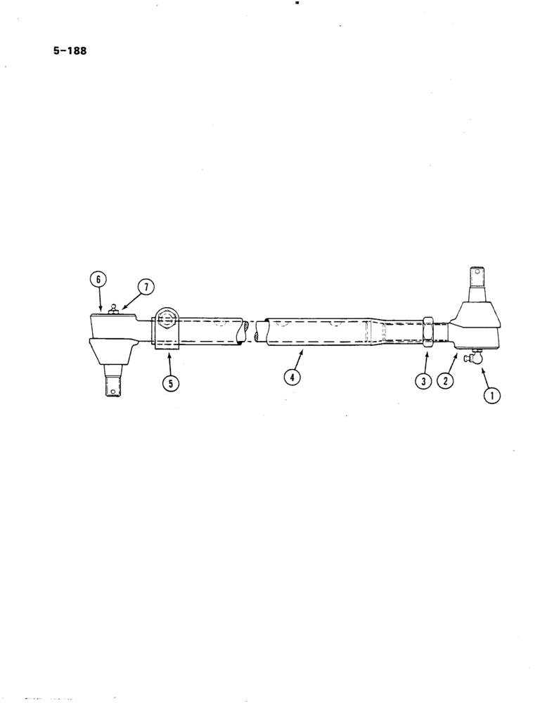 Схема запчастей Case IH 485 - (5-188) - TIE ROD, STRAIGHT FRONT AXLE (05) - STEERING