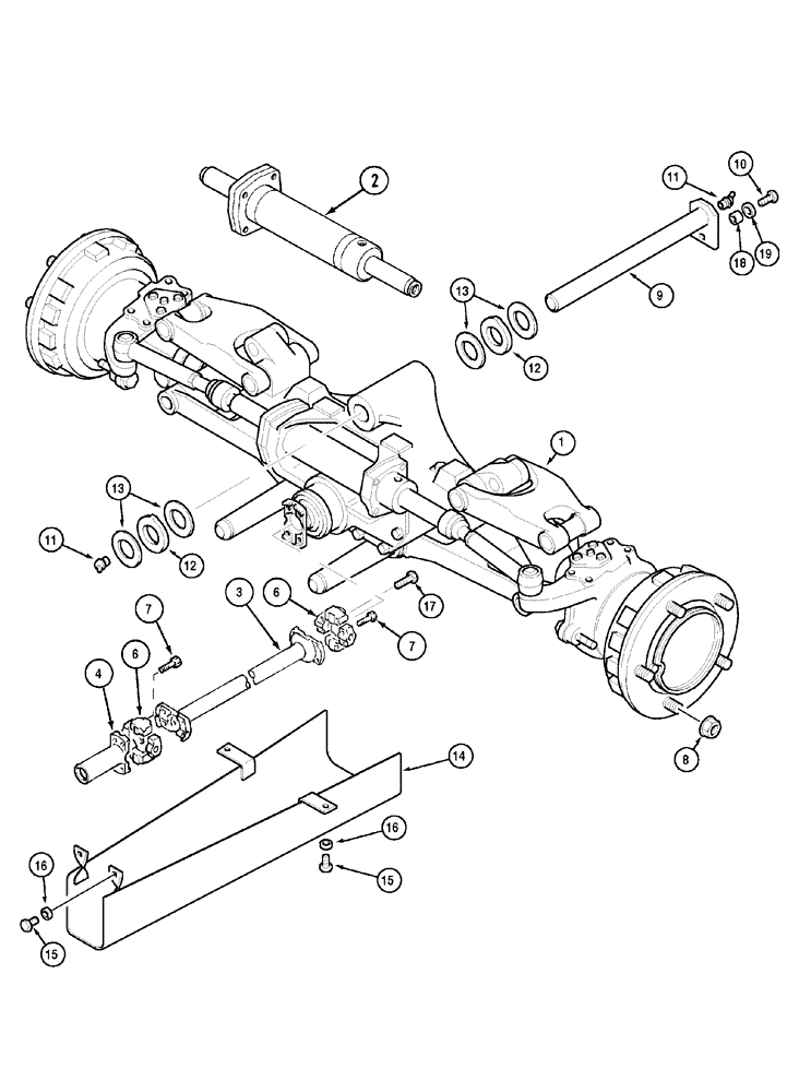 Схема запчастей Case IH MX135 - (05-08) - FRONT AXLE SUSPENSION (05) - STEERING