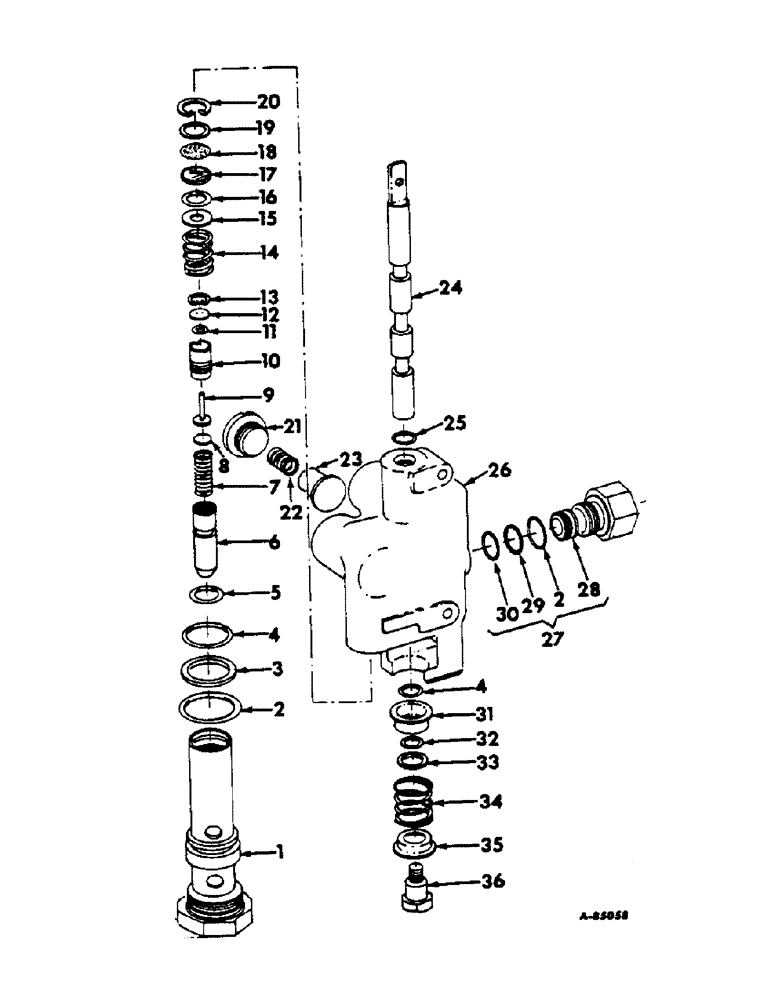 Схема запчастей Case IH 622 - (F-12) - HYDRAULICS SYSTEM, BASKET CONTROL VALVE (07) - HYDRAULIC SYSTEM