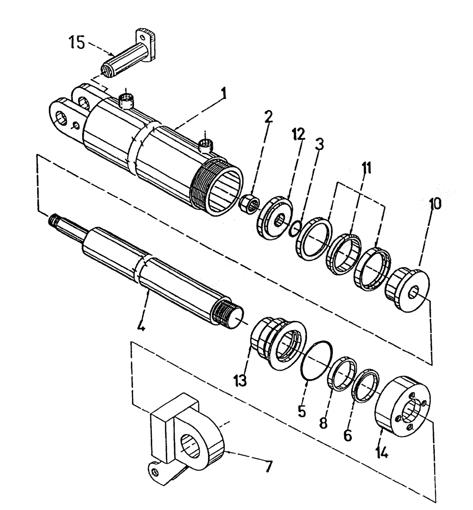 Схема запчастей Case IH 7700 - (B01-20) - HYDRAULIC CYLINDER (BASECUTTER LIFT 7700) Hydraulic Components & Circuits