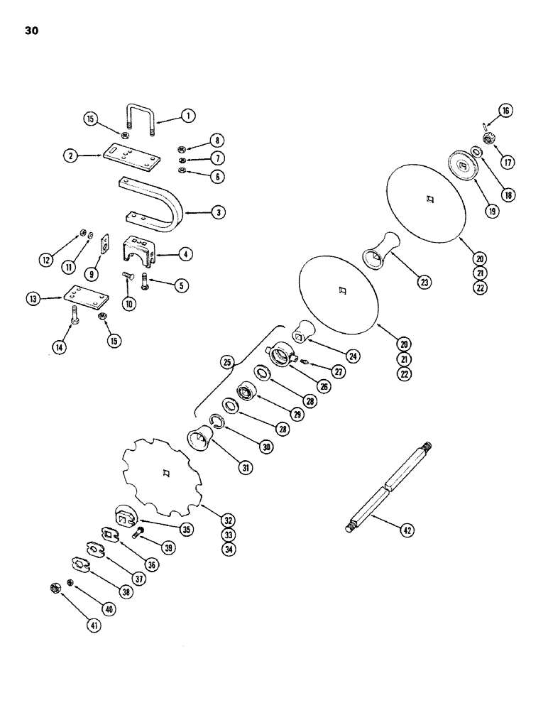 Схема запчастей Case IH K23B - (30) - MAIN GANG, REAR, FLEX 