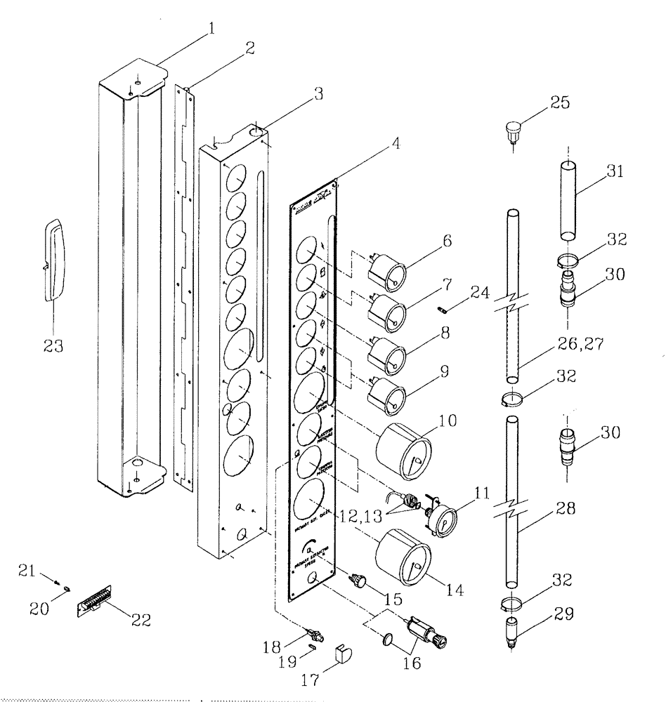 Схема запчастей Case IH 7700 - (A11[12]) - CABIN INSTRUMENT PANEL Mainframe & Functioning Components