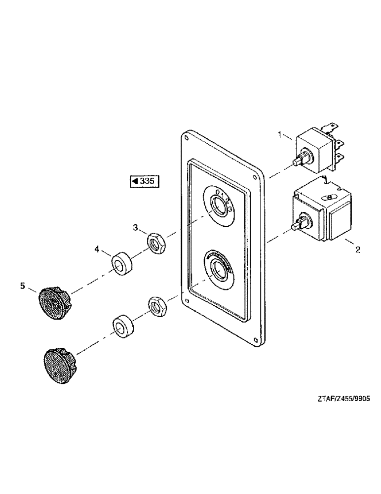 Схема запчастей Case IH 8790 - (290) - AIR-CONDITIONER, CONTROL LEVER (50) - CAB CLIMATE CONTROL