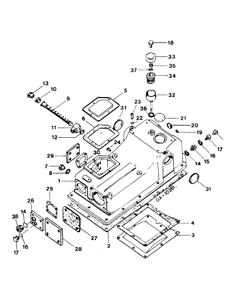 Схема запчастей Case IH 844S - (10-27) - LIFT HOUSING (07) - HYDRAULICS