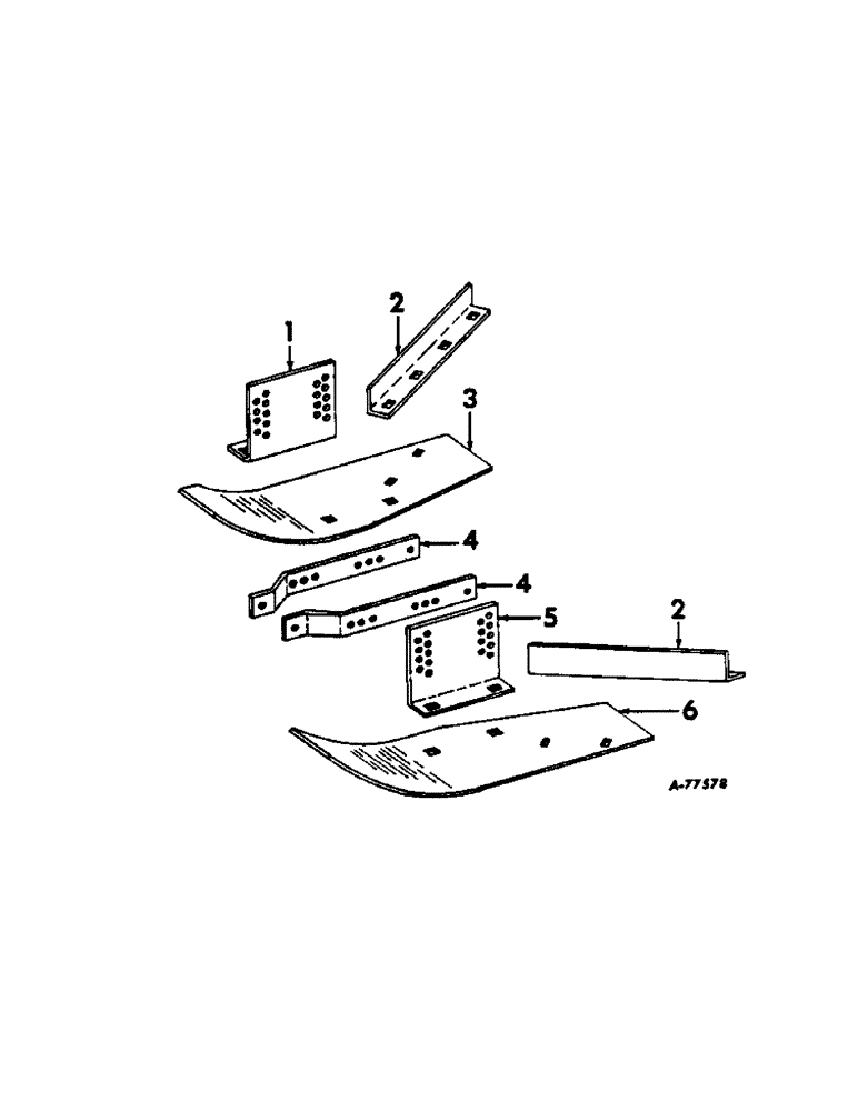 Схема запчастей Case IH 686 - (F-20[B]) - GAUGE SHOE ATTACHMENT, 15 INCHES WIDE, 1964 AND SINCE 