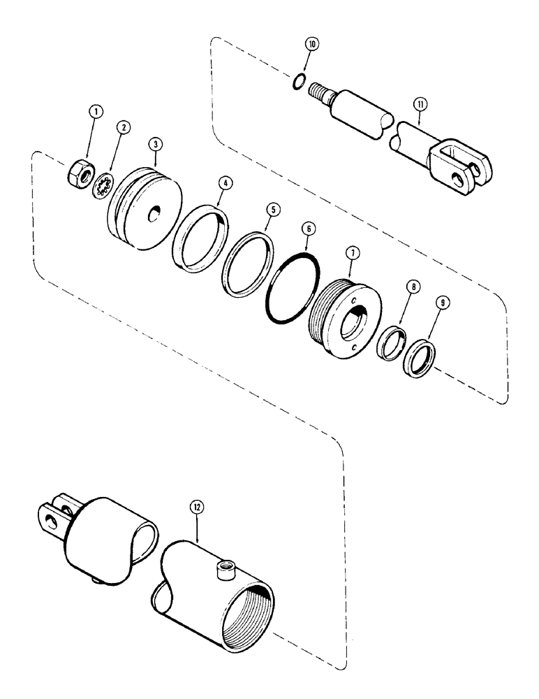 Схема запчастей Case IH 1900 - (28) - CYLINDER C.T.D., 4 X 12 INCH (101.6 X 304.8 MM) 
