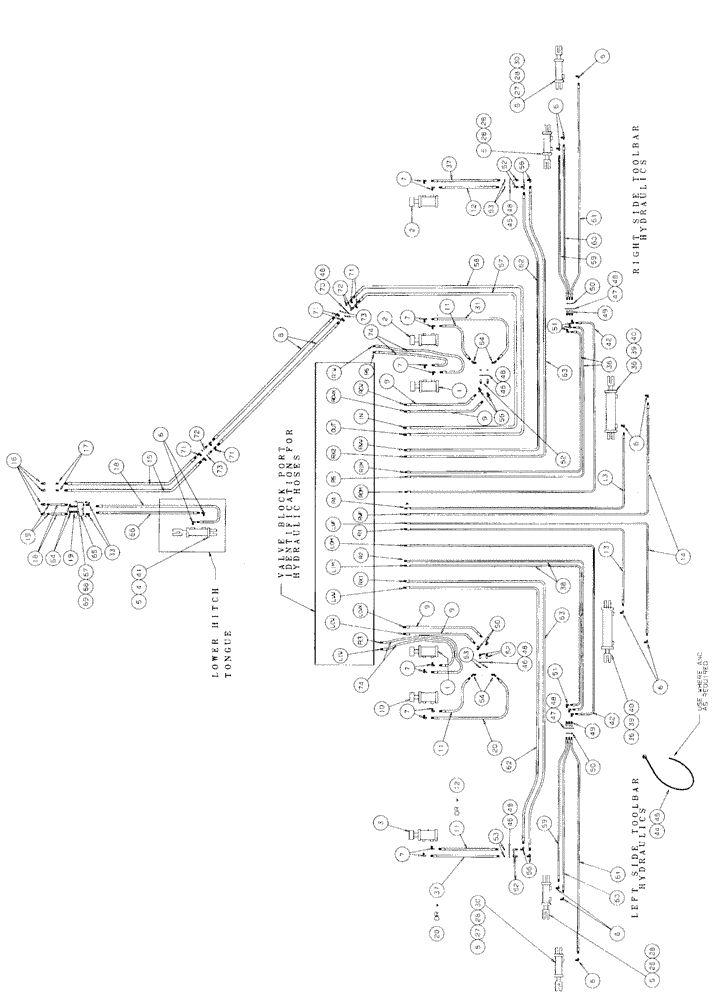 Схема запчастей Case IH 955 - (8-186) - COMPLETE HYDRAULIC LAYOUT, AFS PLANTER, 12/23 SRC (08) - HYDRAULICS