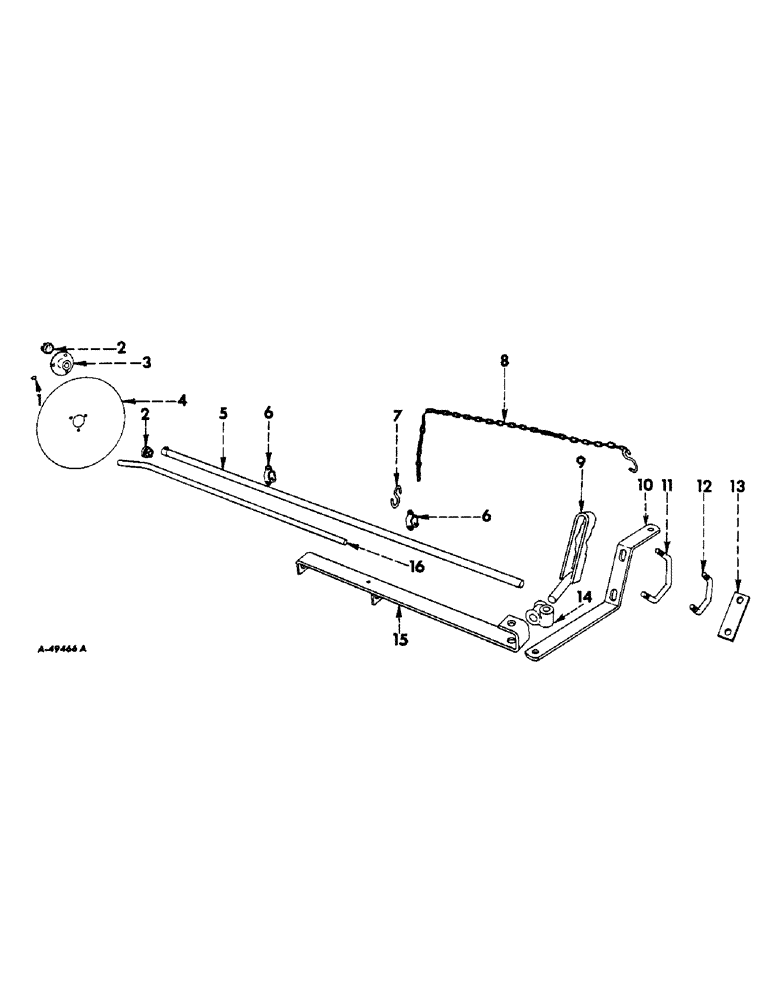 Схема запчастей Case IH 188 - (C-52) - UNIVERSAL MARKER UNIT, DISK-TYPE, OPEN BEARING 