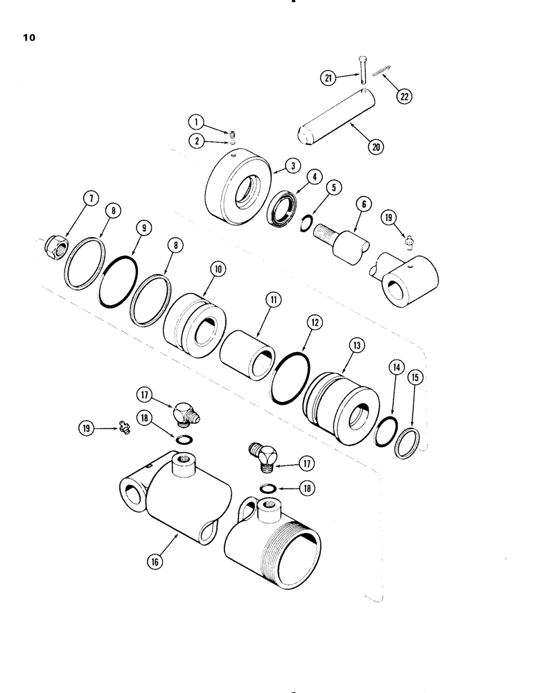 Схема запчастей Case IH 56L - (10) - BUCKET CYLINDER (35) - HYDRAULIC SYSTEMS