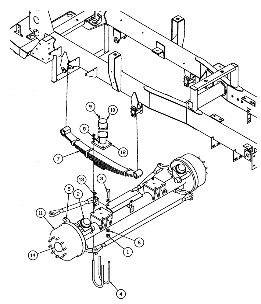 Схема запчастей Case IH FLX4300 - (04-001) - FRONT AXLE ASSEMBLY Frame & Suspension