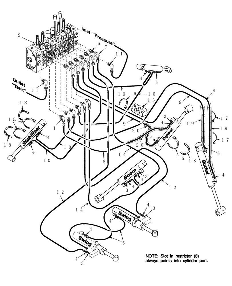 Схема запчастей Case IH 757C - (15) - HYDRAULIC HOSES & FITTINGS - 757C 