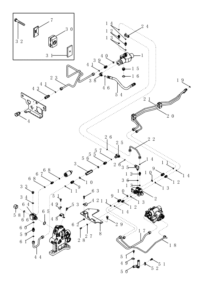 Схема запчастей Case IH MX210 - (07-11) - TRAILER BRAKES - HYDRAULIC (07) - BRAKES
