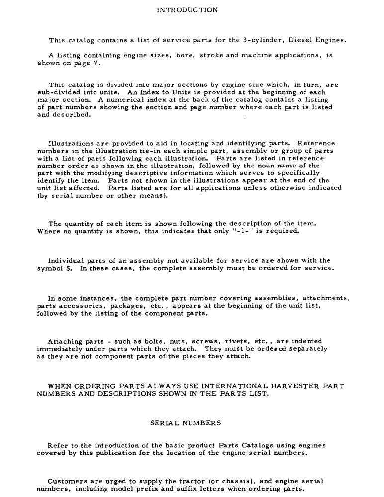 Схема запчастей Case IH D-179 - (03) - INTRODUCTION 